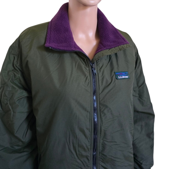 L.L BEAN WOMENS VINTAGE 90'sFLEECE LINED WARM UP JACKET - Picture 3 of 9